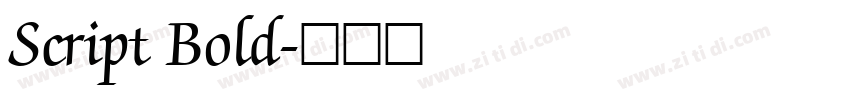 Script Bold字体转换